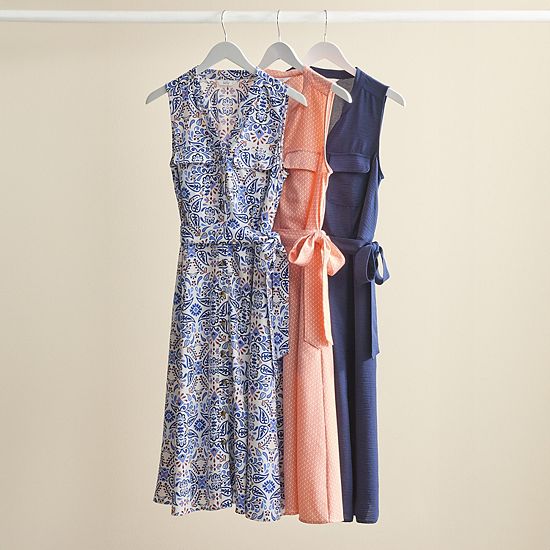  Women's Croft & Barrow® Y-Neck Shirtdress