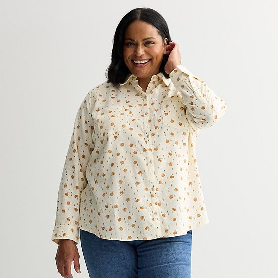  Plus Size Croft & Barrow® The Extra Soft Plaid Flannel Shirt