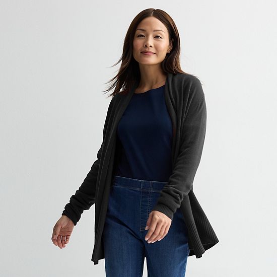  Women's Croft & Barrow® The Extra Soft Closureless Cardigan