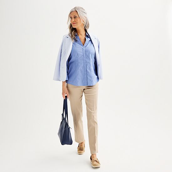  Women's Croft & Barrow® Tailored Button-Down Shirt