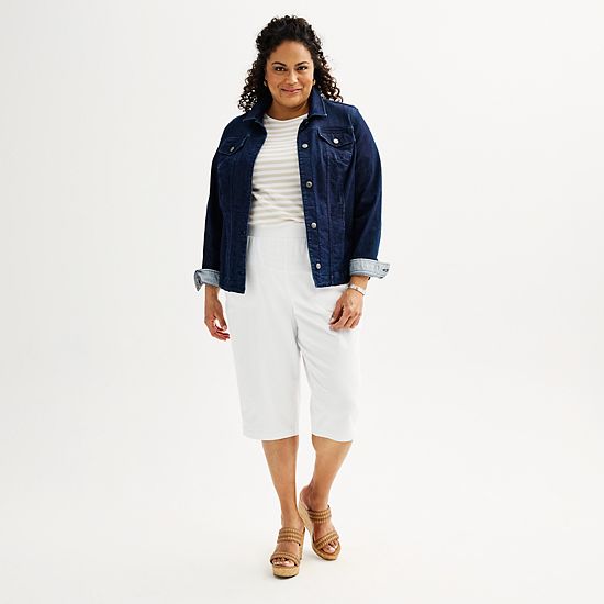  Plus Size Croft & Barrow® Easy Pull-On Knit Skimmer