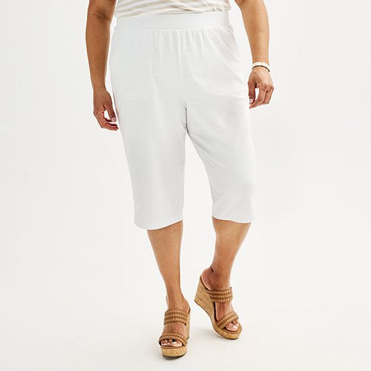  Plus Size Croft & Barrow® Easy Pull-On Knit Skimmer