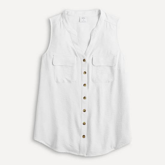  Women's Croft & Barrow® Y-Neck Tank Top