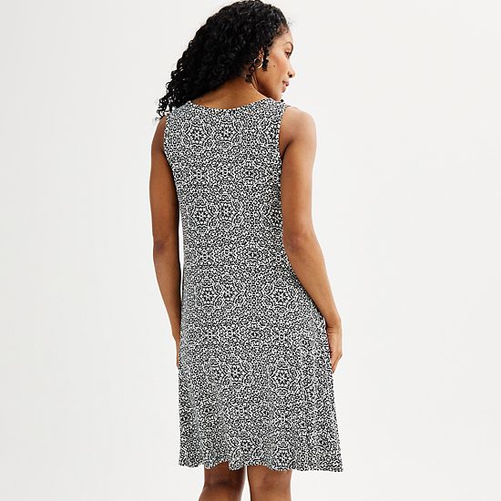  Women's Croft & Barrow® Sleeveless Tank Swing Dress