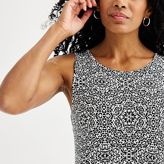  Women's Croft & Barrow® Sleeveless Tank Swing Dress