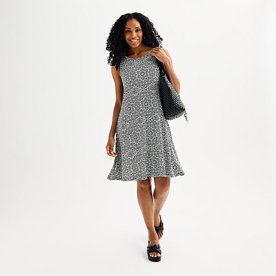  Women's Croft & Barrow® Sleeveless Tank Swing Dress