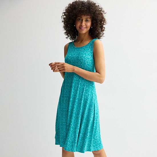  Women's Croft & Barrow® Sleeveless Tank Swing Dress