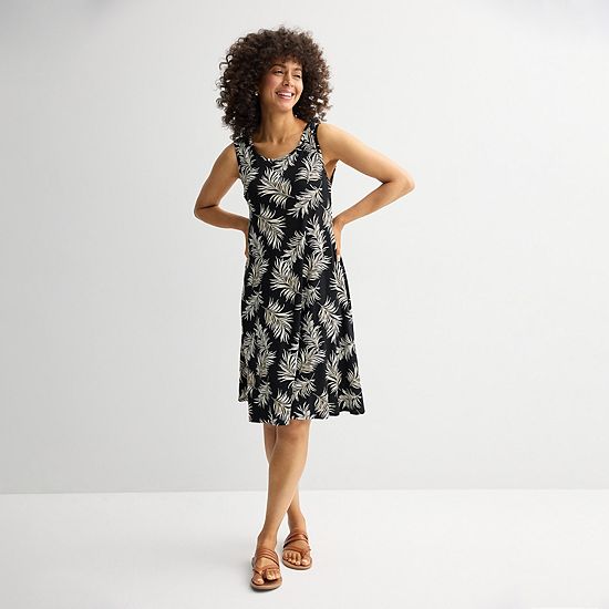  Women's Croft & Barrow® Sleeveless Tank Swing Dress