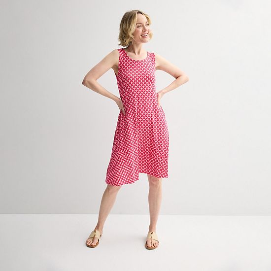  Women's Croft & Barrow® Sleeveless Tank Swing Dress