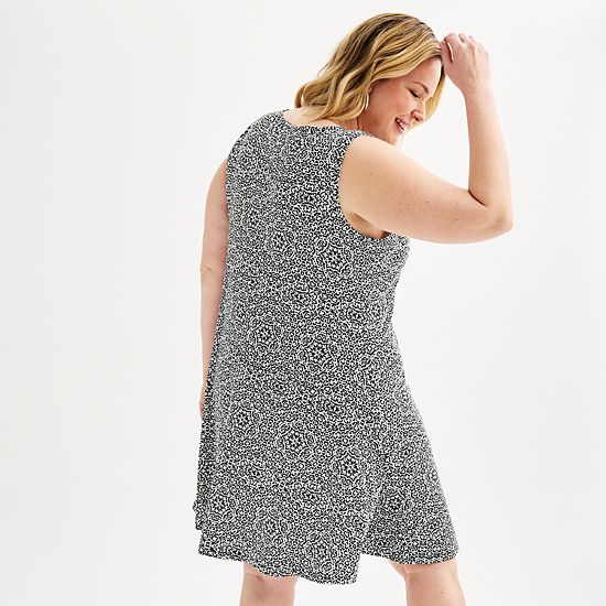  Plus Size Croft & Barrow® Sleeveless Tank Swing Dress