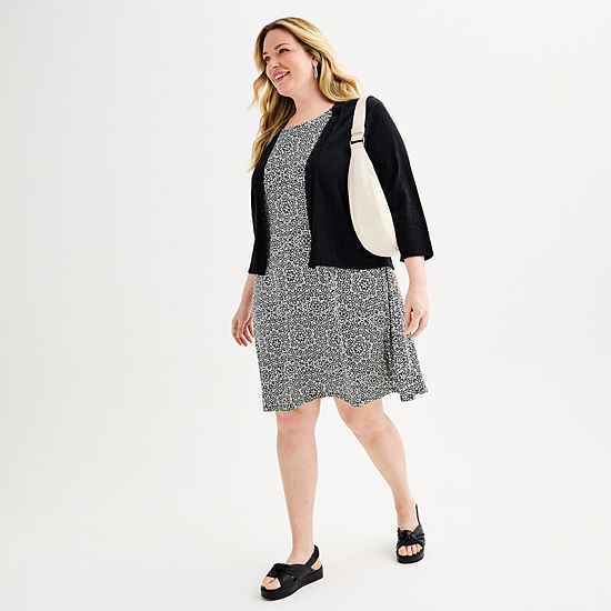  Plus Size Croft & Barrow® Sleeveless Tank Swing Dress