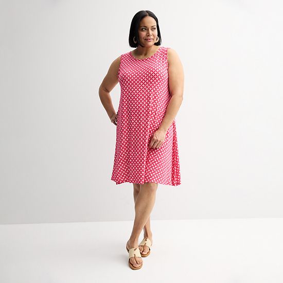  Plus Size Croft & Barrow® Sleeveless Tank Swing Dress