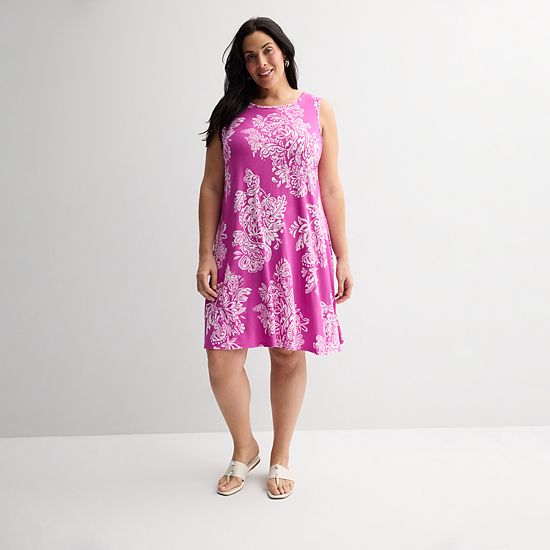  Plus Size Croft & Barrow® Sleeveless Tank Swing Dress