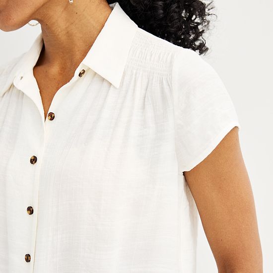  Women's Croft & Barrow® Tie-Front Shirt