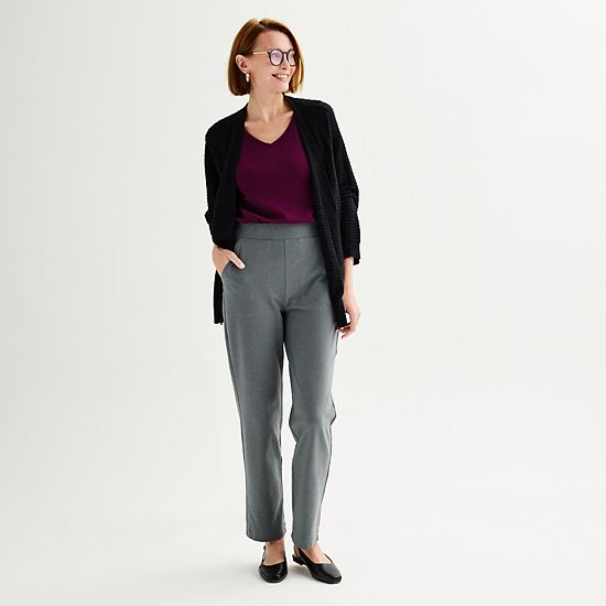  Women's Croft & Barrow® Knit Essential Straight Leg Pants