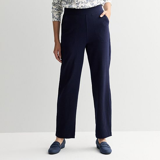  Women's Croft & Barrow® Knit Essential Straight Leg Pants