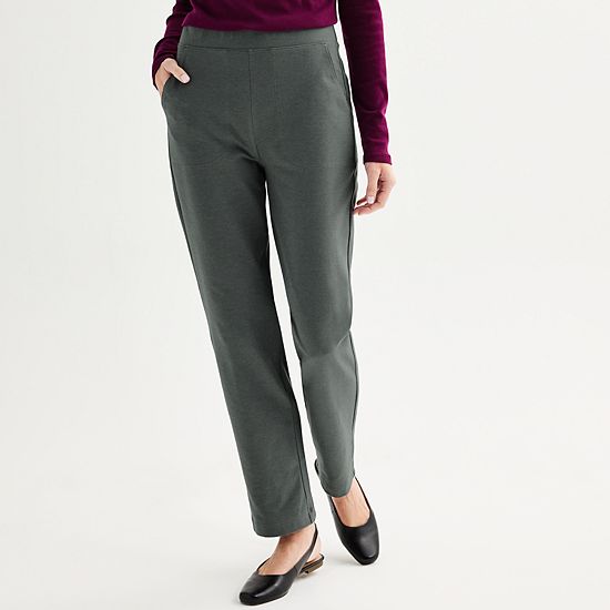  Women's Croft & Barrow® Knit Essential Straight Leg Pants