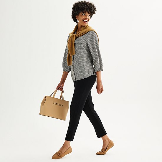  Women's Croft & Barrow® Y-Neck Blouse