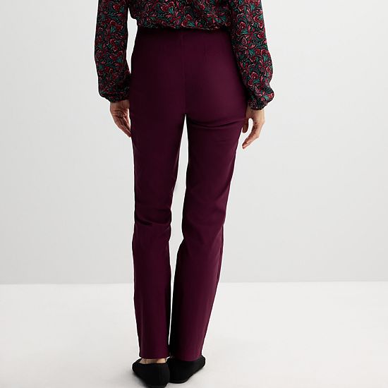  Women's Croft & Barrow® Seamed Straight Leg Pull-On Pants