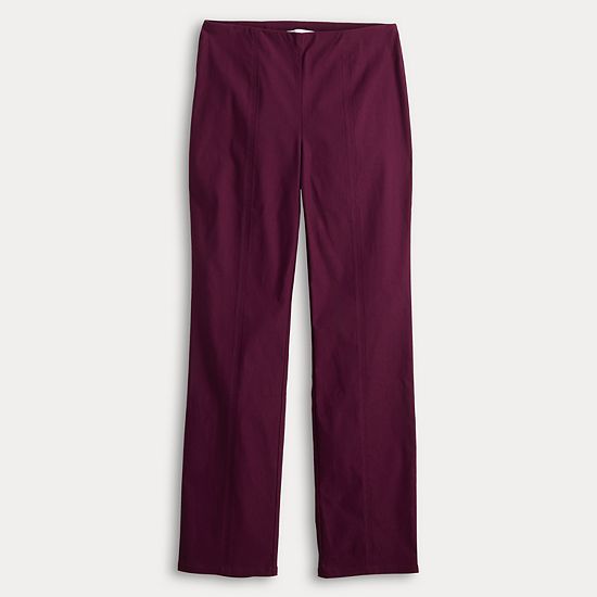  Women's Croft & Barrow® Seamed Straight Leg Pull-On Pants