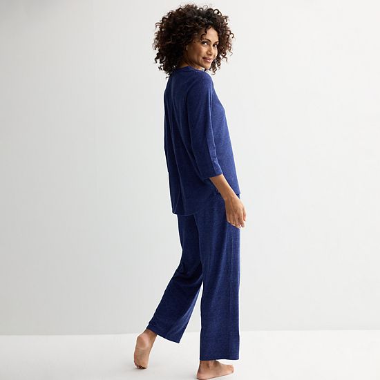  Women's Croft & Barrow Cozy Luxe Rib Sleep Top