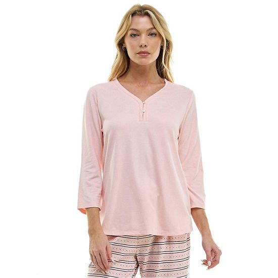  Women's Croft & Barrow Cozy Luxe Rib Sleep Top