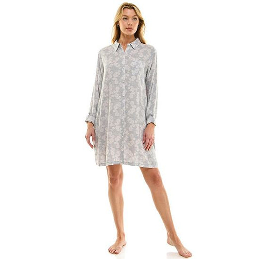  Women's Croft & Barrow® Woven Button-Up Sleepshirt