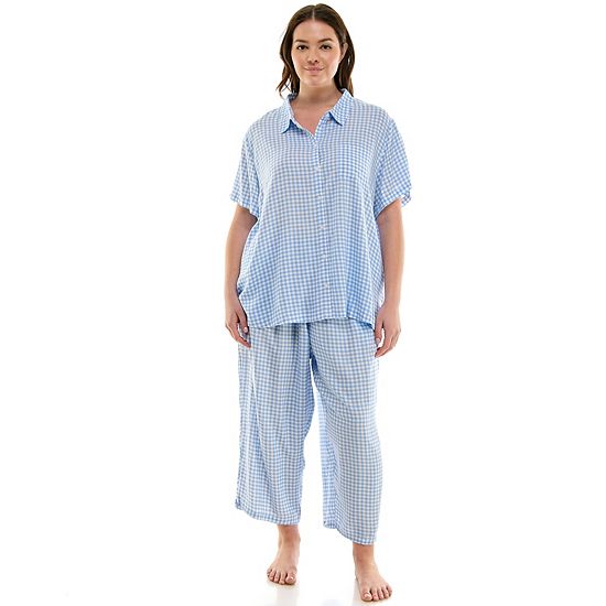  Plus Size Croft & Barrow® Woven Rayon Pajama Top
