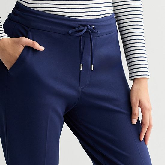  Petite Croft & Barrow® Ponte Drawstring Pull-On Pants