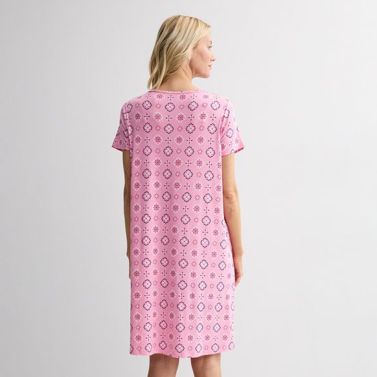  Women's Croft & Barrow® Short Sleeve Sleep Gown