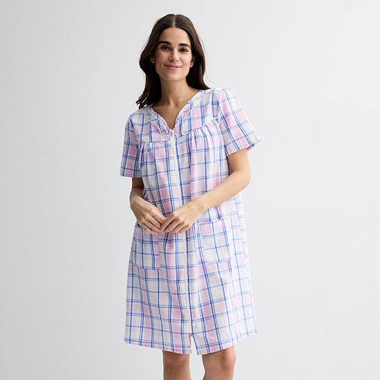  Women's Croft & Barrow® Woven Zip Short Robe