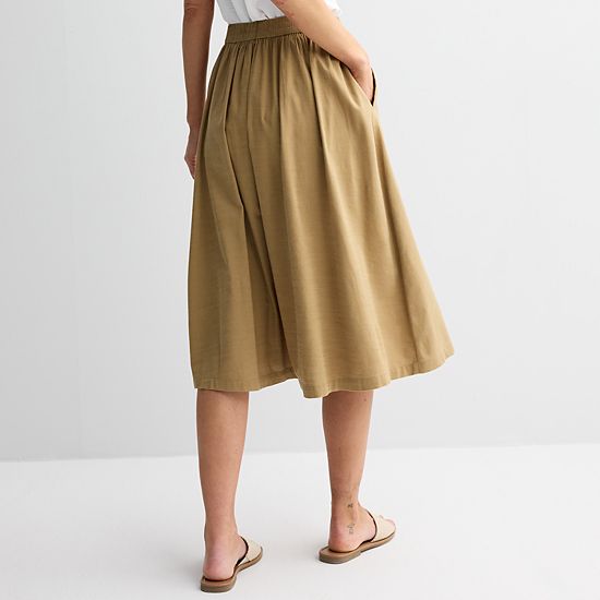  Women's Croft & Barrow® Tie-Front Faux Wrap Skirt