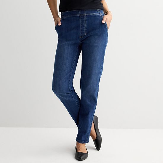  Women's Croft & Barrow® Classic Pull On Jeans
