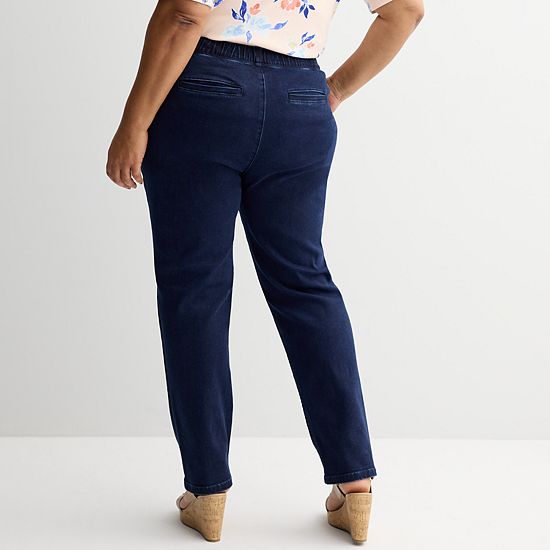  Plus Size Croft & Barrow® Classic Pull-On Jeans