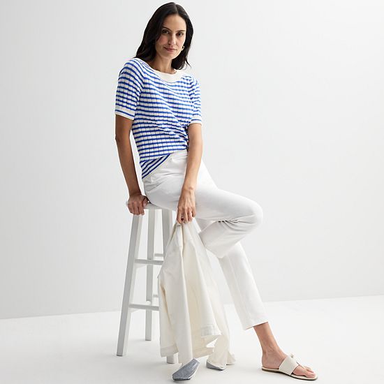  Women's Croft & Barrow® Textured Boatneck Pullover Sweater