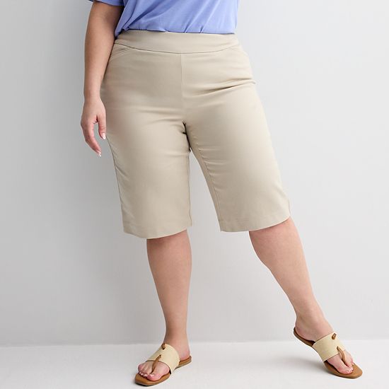 Plus Size Croft & Barrow® Effortless Stretch Skimmer Shorts