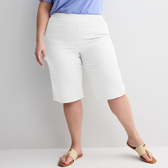  Plus Size Croft & Barrow® Effortless Stretch Skimmer Shorts