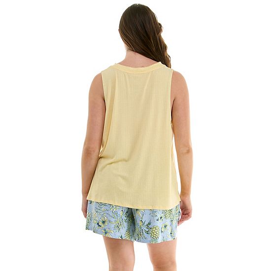  Plus Size Croft & Barrow® Lush Luxe Pajama Tank Top & Pajama Shorts Set