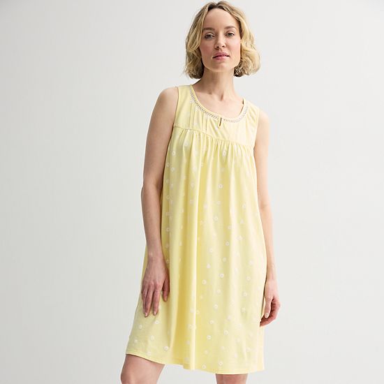  Women's Croft & Barrow® Knit Sleeveless Sleep Gown
