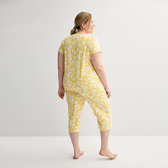  Plus Size Croft & Barrow® 2-pc. Pajama Top & Pajama Bottoms Set