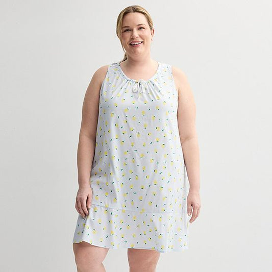  Plus Size Croft & Barrow® Woven Tie Sleepshirt