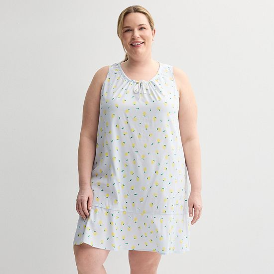  Plus Size Croft & Barrow® Woven Tie Sleepshirt