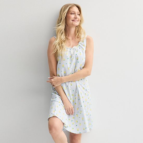  Women's Croft & Barrow® Woven Tie Sleepshirt