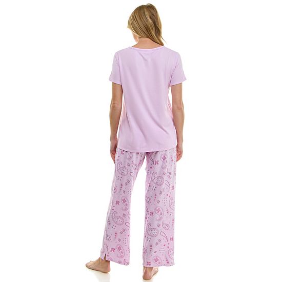  Women's Croft & Barrow® Pajama Top & Pajama Pants Set