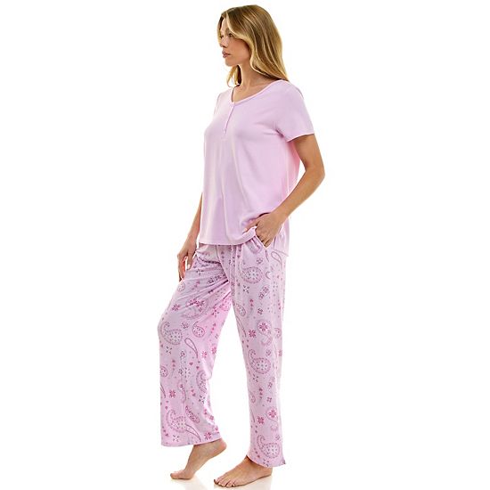  Women's Croft & Barrow® Pajama Top & Pajama Pants Set