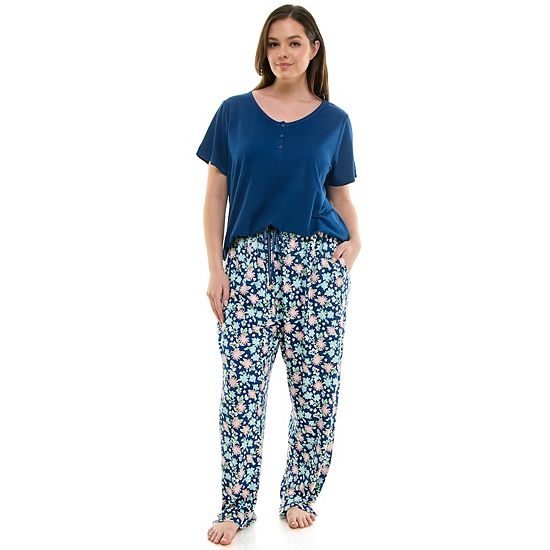  Plus Size Croft & Barrow® Cozy Luxe Pajama Top & Pajama Pants Set
