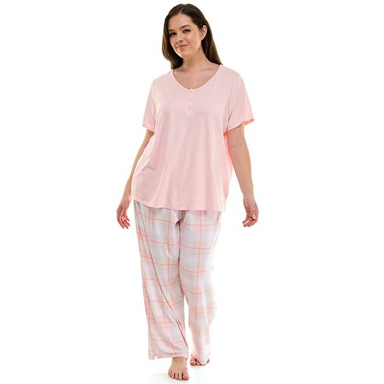 Plus Size Croft & Barrow® Cozy Luxe Pajama Top & Pajama Pants Set