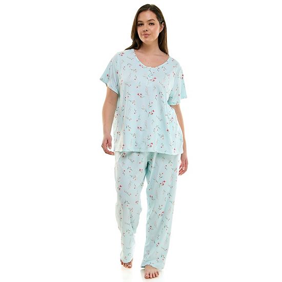 Plus Size Croft & Barrow® Cozy Luxe Pajama Top & Pajama Pants Set