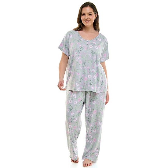  Plus Size Croft & Barrow® Cozy Luxe Pajama Top & Pajama Pants Set