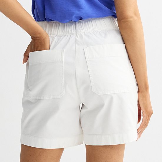  Petite Croft & Barrow® Pull On Twill Shorts